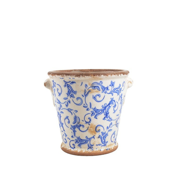 Decorative flower pot with floral embellishments Kalsten