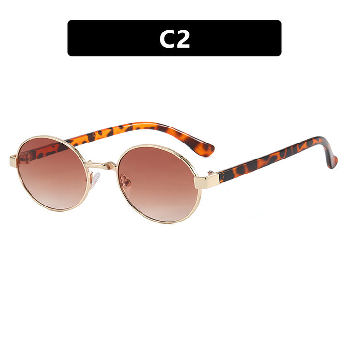 Women's round glasses with elegant metal frame and adjustable nose pads Kalsten