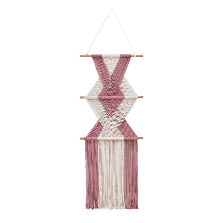 Macramé Wall Decor with Geometric Pattern Kalsten