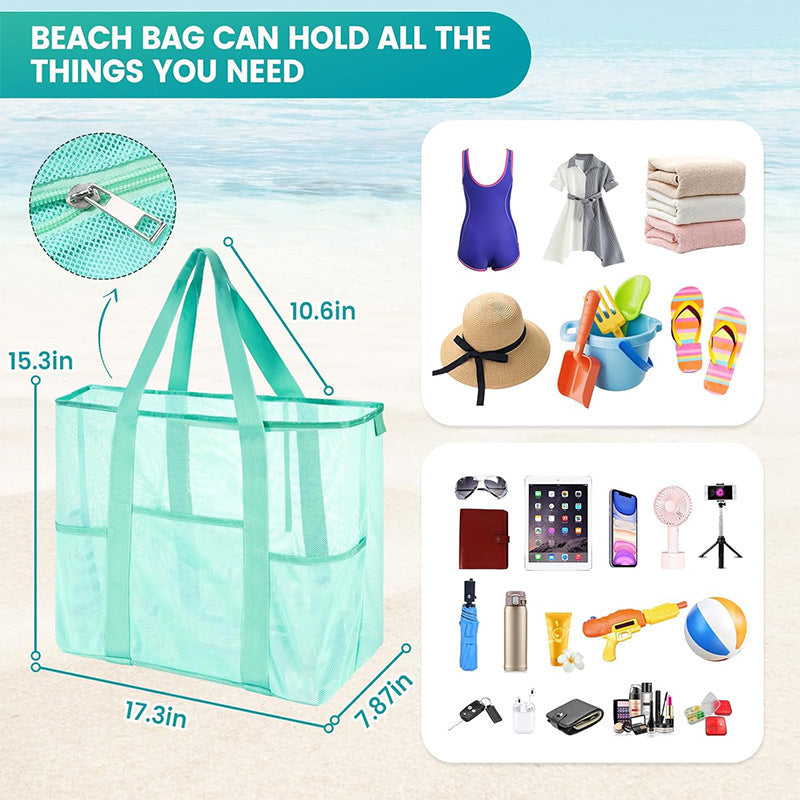 Multifunctional beach bag with practical mesh pockets Kalsten