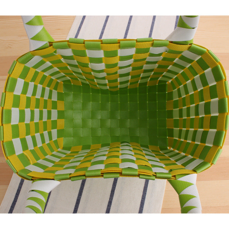 Handbag made of woven material with a stylish check pattern Kalsten