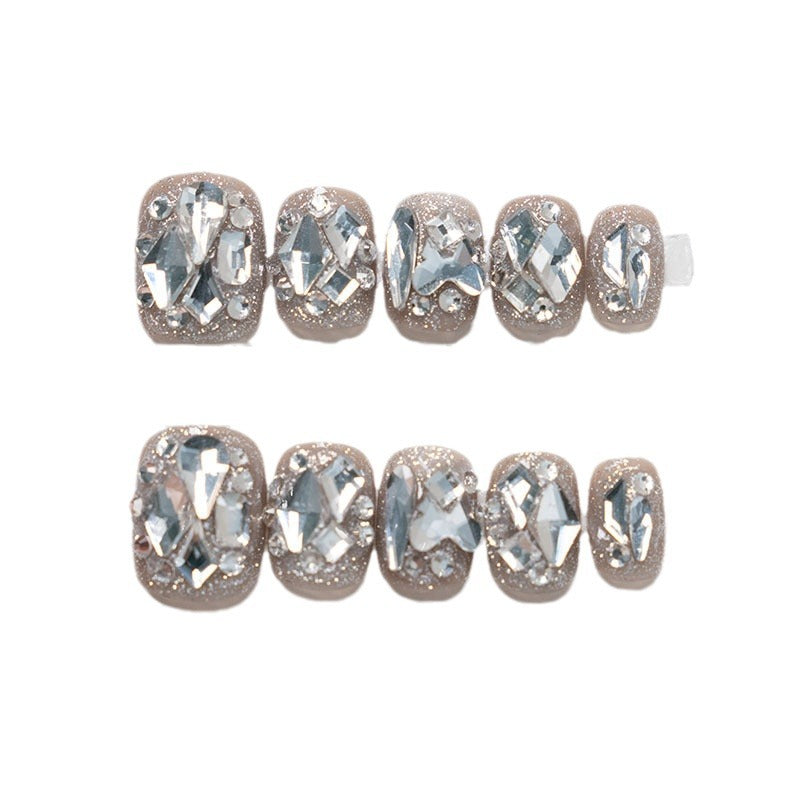 Crystal-Embellished Press-On Nail Set