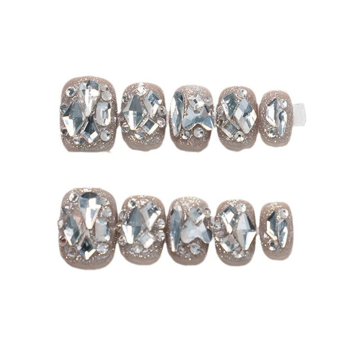 Crystal-Embellished Press-On Nail Set