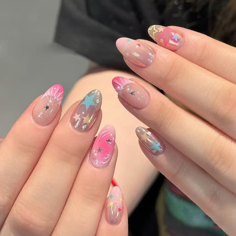 Artistic Starry Sky Press-On Nail Art Set