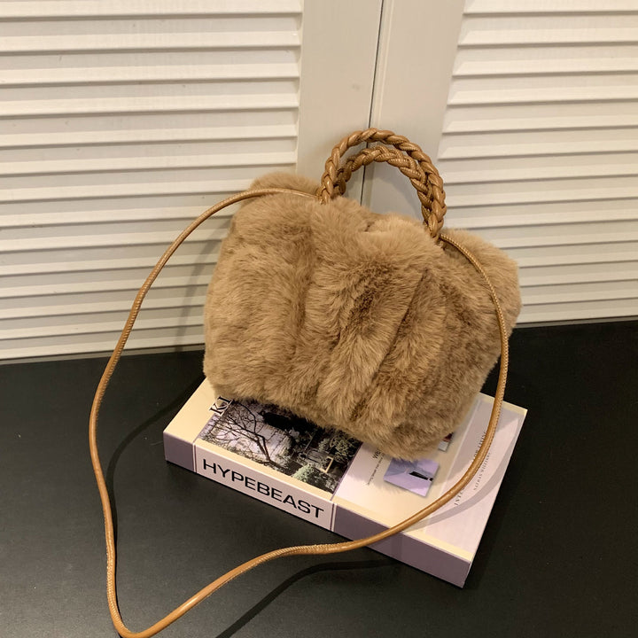 Plush Faux Fur Tote Bag