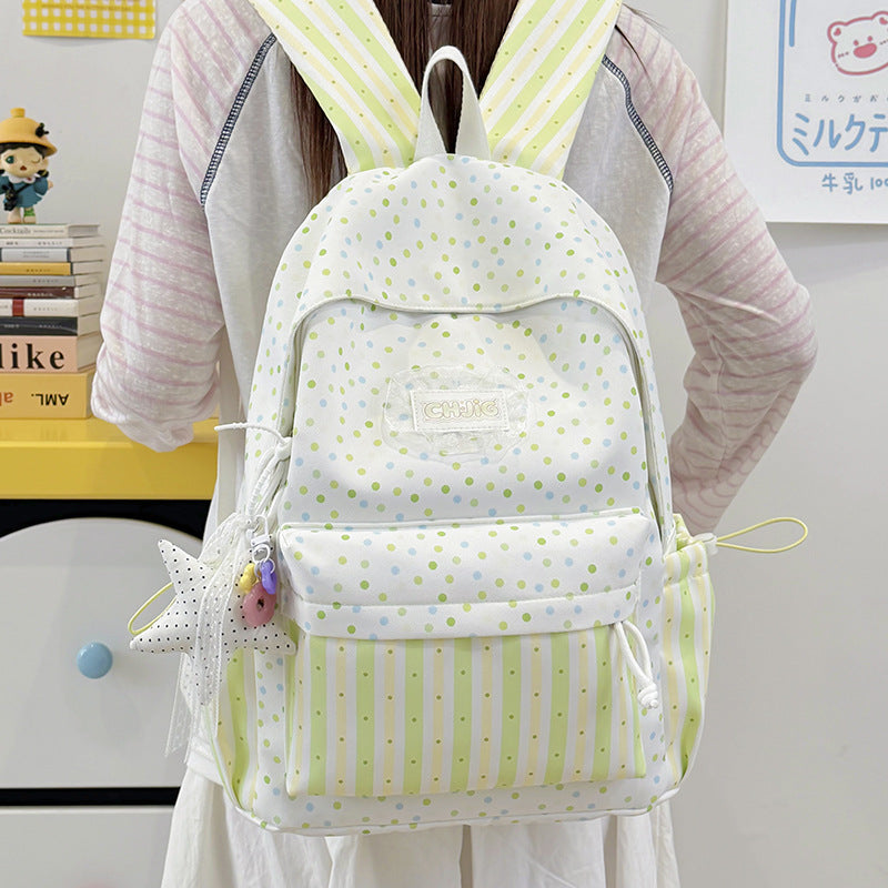Cute Polka Dot Patterned Casual Backpack Kalsten