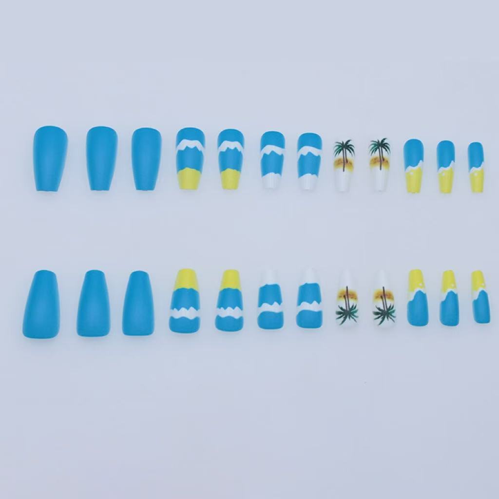 Tropical Beach Scene Nail Art Kalsten