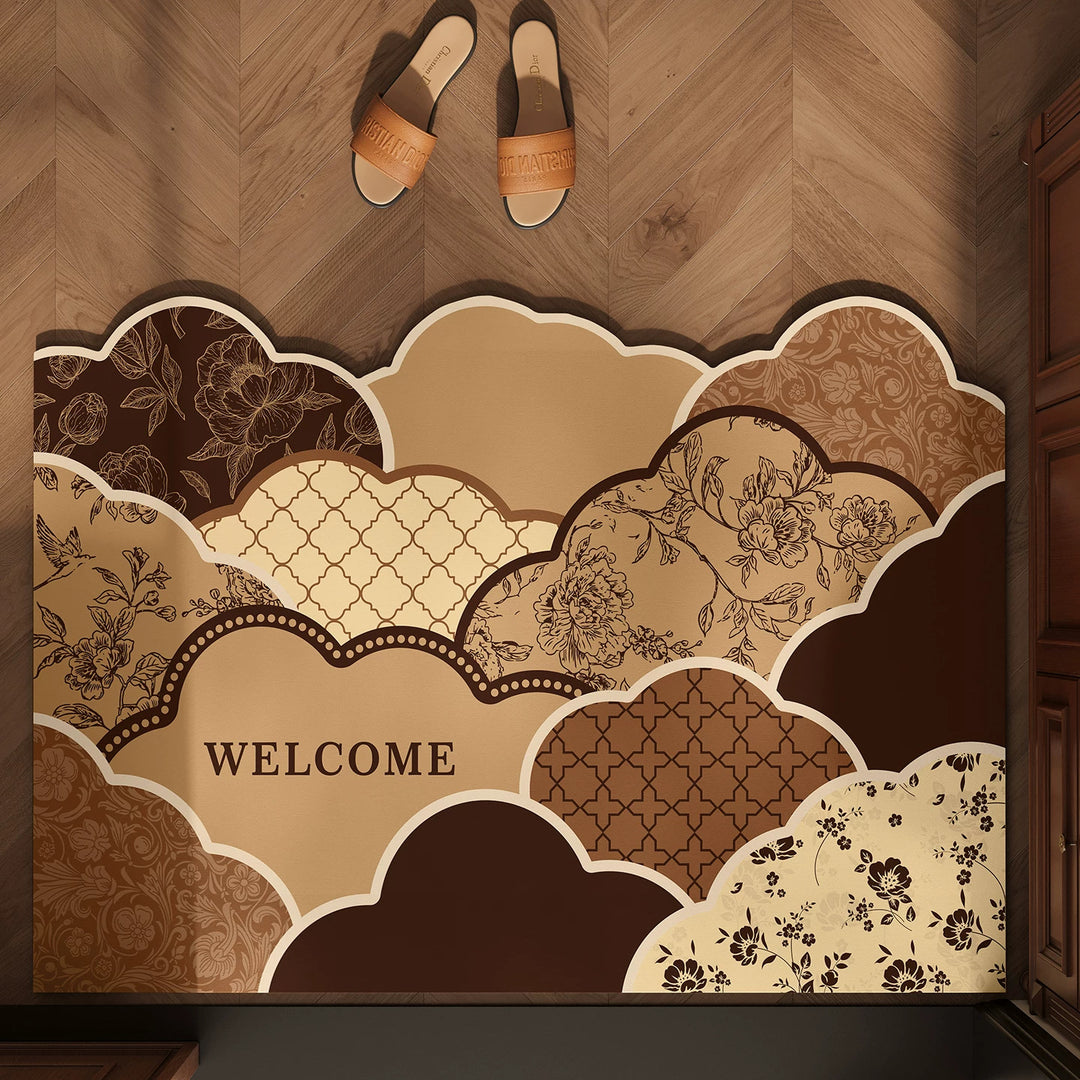 Stylish Vintage Floral Area Mat