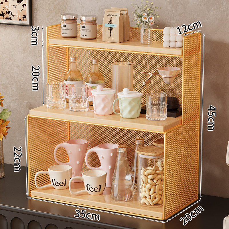 Three-Tiered Metal Kitchen Storage Rack Kalsten