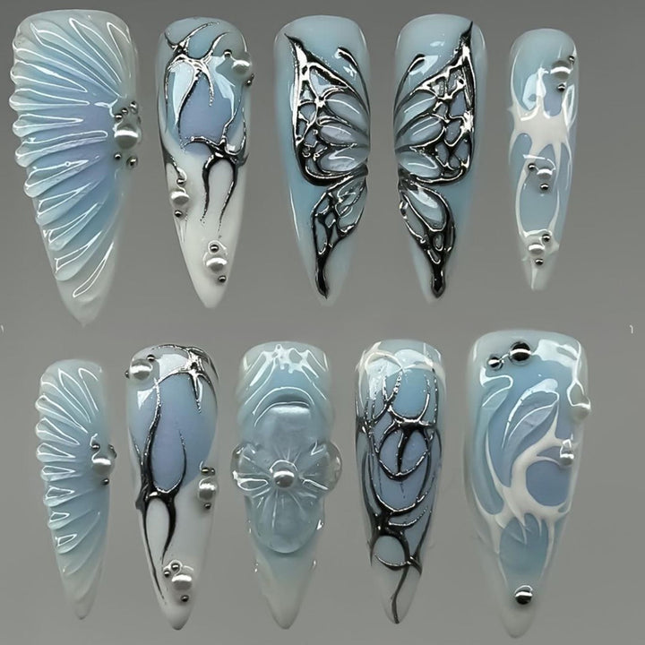 Artistic 3D Acrylic Nail Design Kalsten