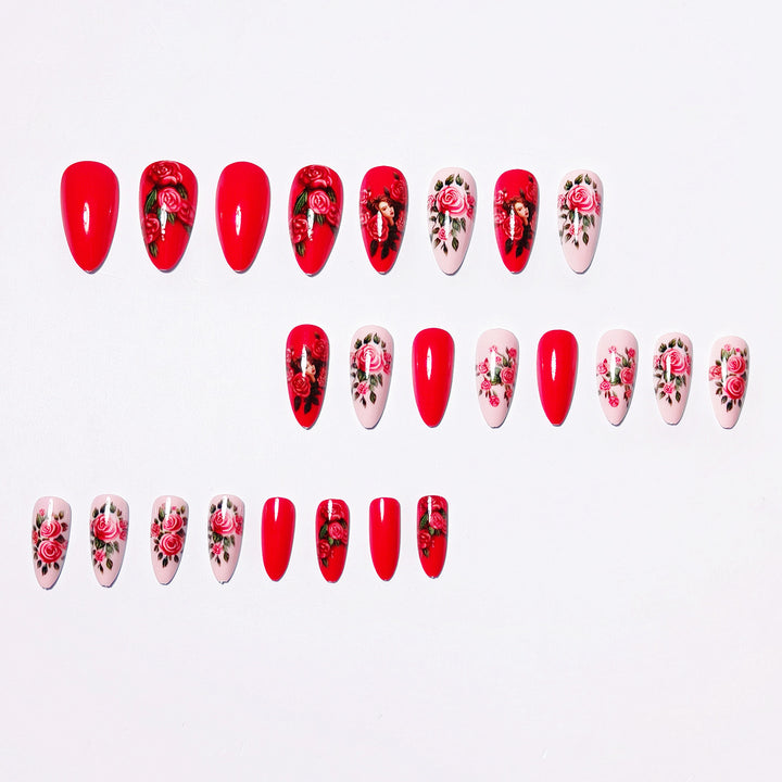 Floral Motif Nail Art Set Kalsten