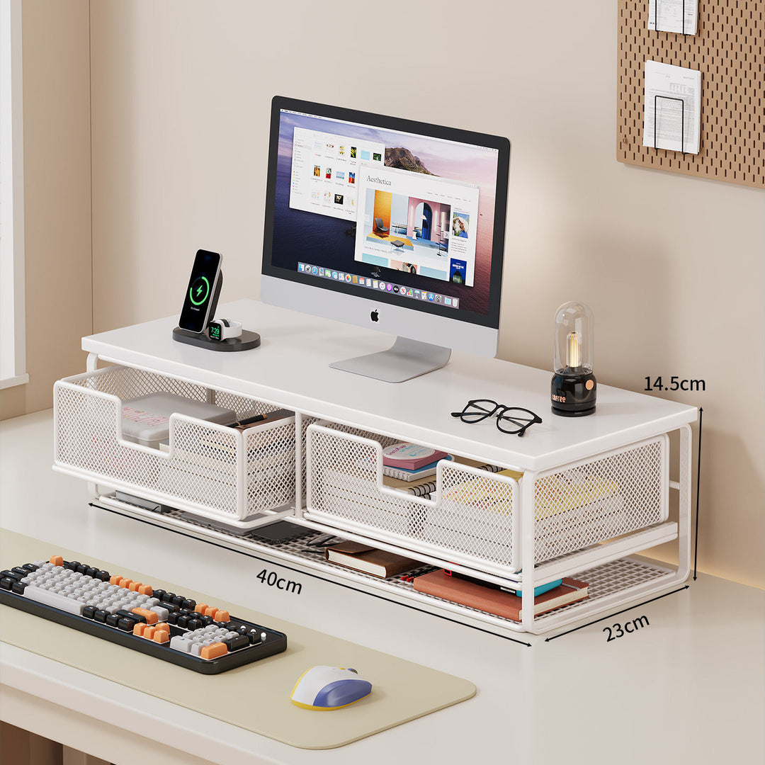 Multi-Functional Desk Organizer with Mesh Storage Bins Kalsten