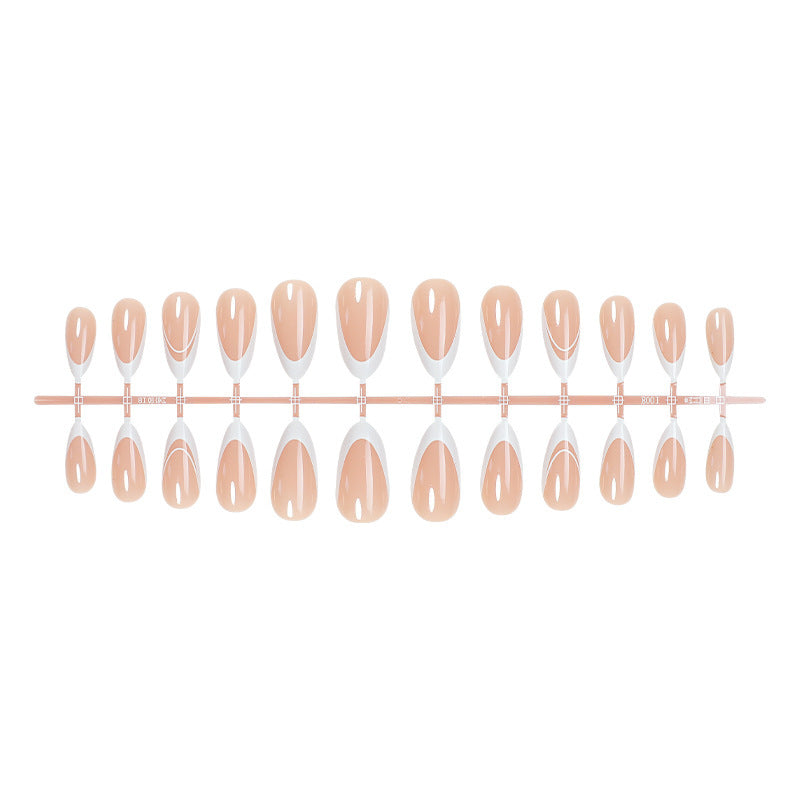 Acrylic nail set with natural look and self-adhesive tips Kalsten
