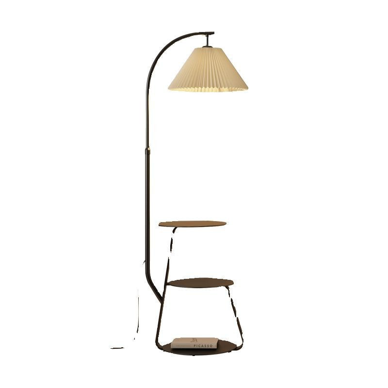 Modern Adjustable Floor Lamp with Integrated Table