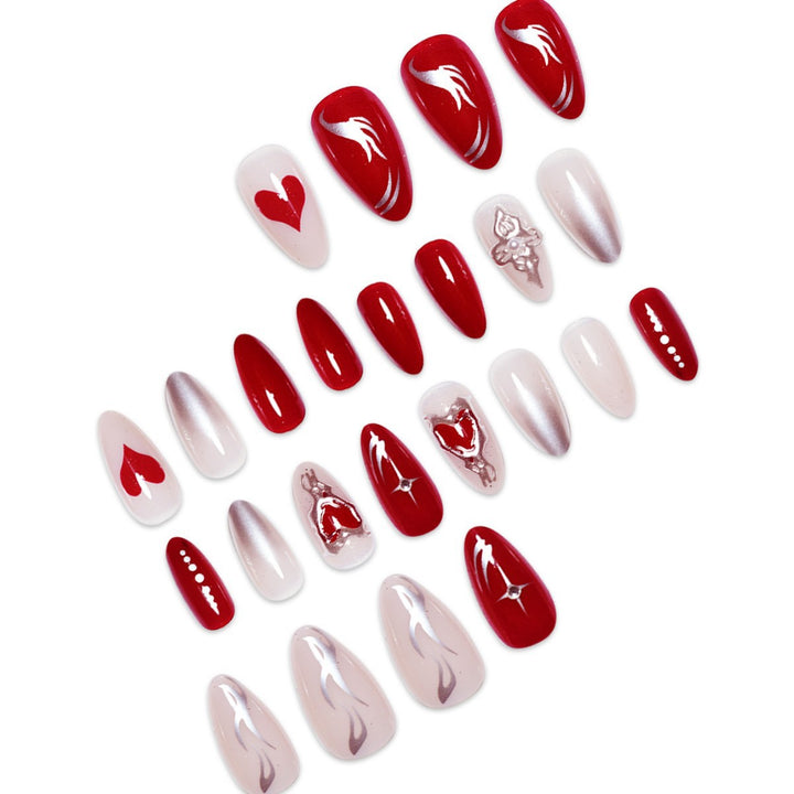 Elaborate Decorative Press-On Nail Extensions Kalsten