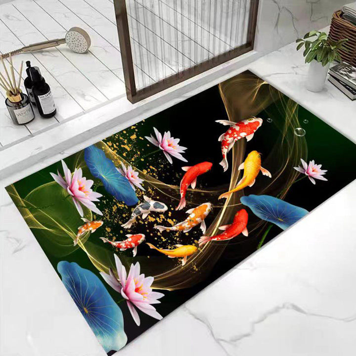 Artistic Koi Fish Area Rug