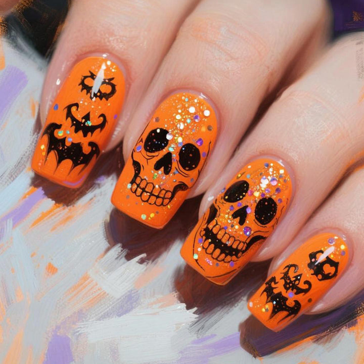 Halloween-Themed Glitter Nail Art Set Kalsten