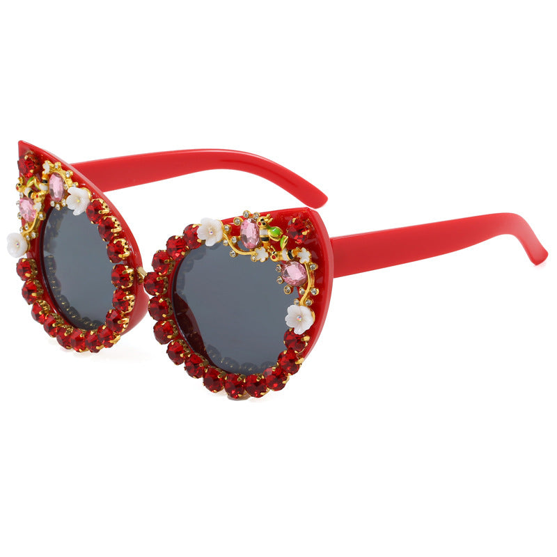 Women's Heart-shaped Sunglasses with Sparkling Accents Kalsten