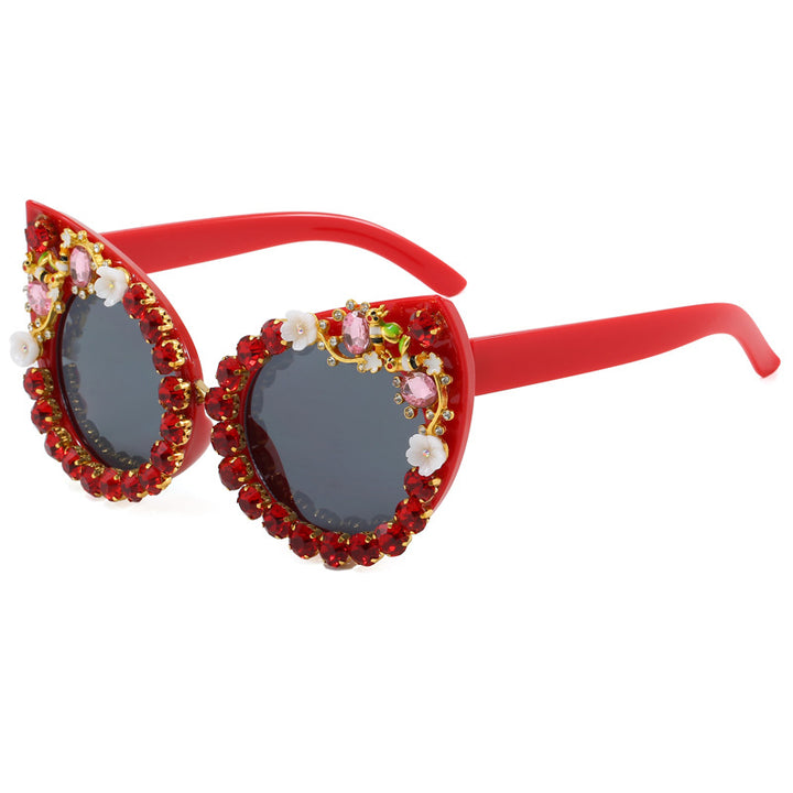 Women's Heart-shaped Sunglasses with Sparkling Accents Kalsten