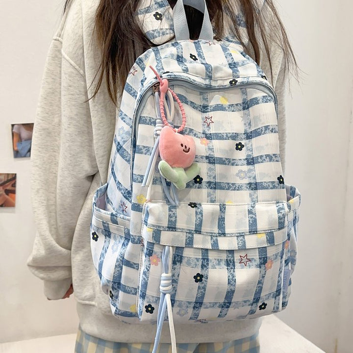 Stylish Checkerboard Print Backpack Kalsten