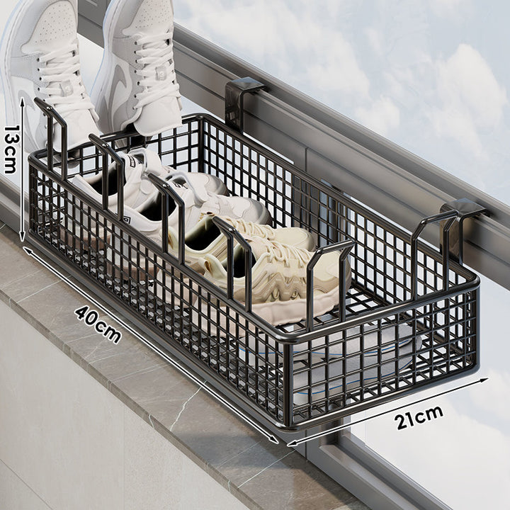 Over-Window Adjustable Mesh Shoe & Insole Drying Basket