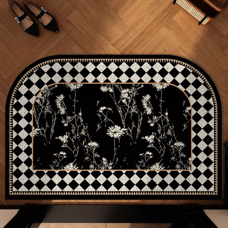 Artistic Floral Welcome Mat