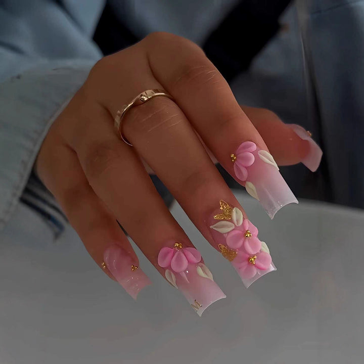 Premium Decorative Floral Nail Enhancements Kalsten
