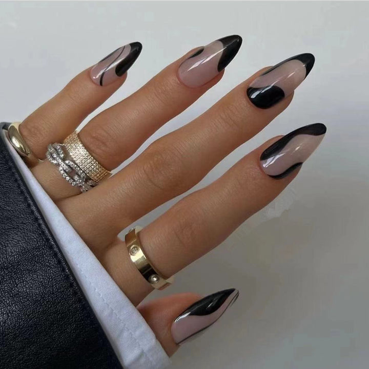 Stylish Abstract Press-On Nail Tips