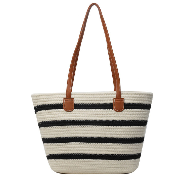 Stylish Striped Beach Tote Kalsten
