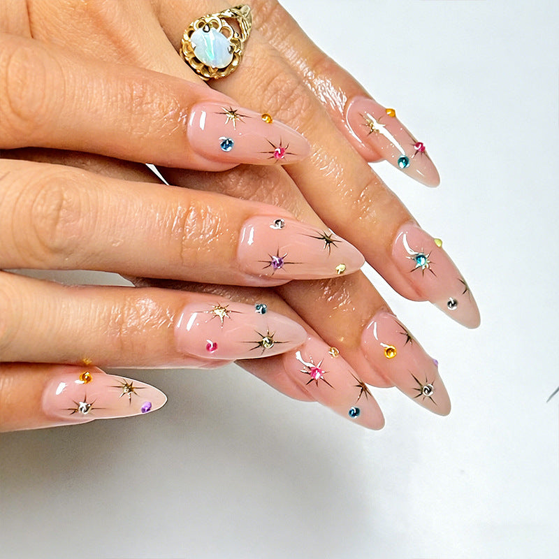 Nail art set with sparkling star and crystal decorations Kalsten