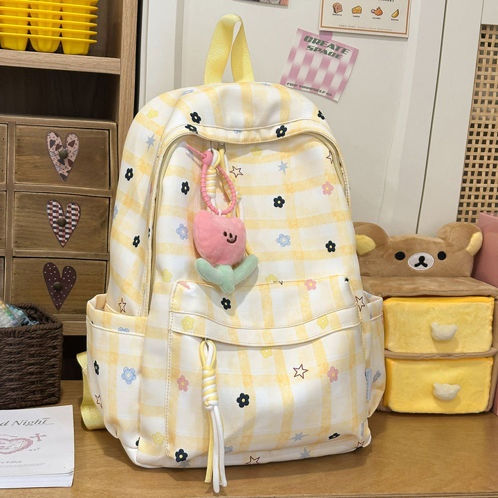 Stylish Checkerboard Print Backpack Kalsten