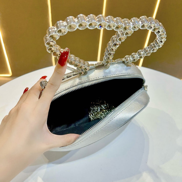 Butterfly-Shaped Rhinestone Evening Clutch