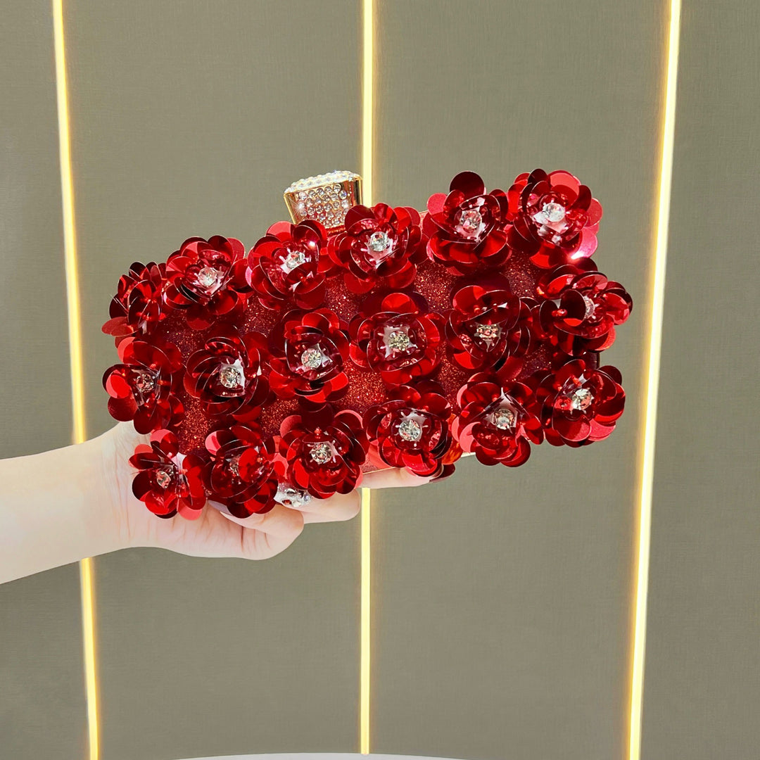 Floral Embellished Evening Clutch  1791727849