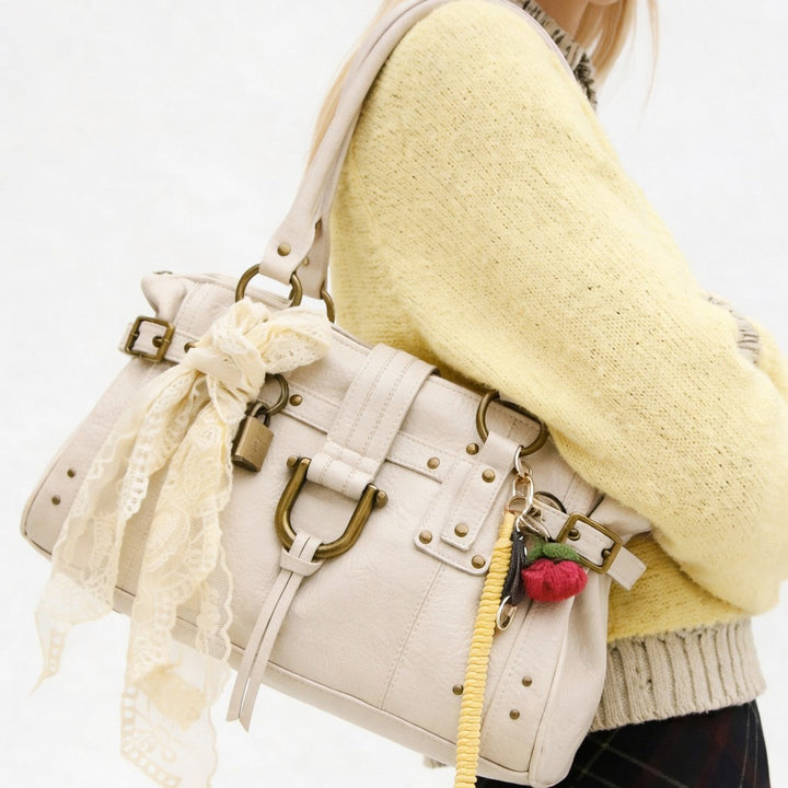 Elegant Textured Leather Handbag