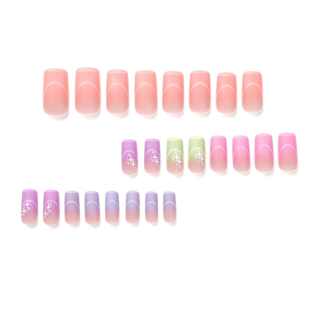 Artful nail extensions in modern design with geometric decorations Kalsten