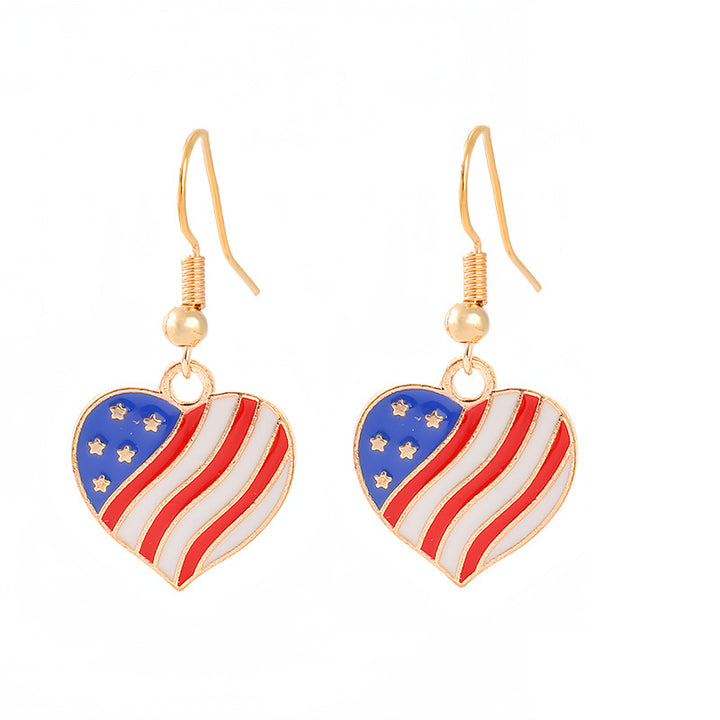 Women nan enamel horseshoe earrings with star motif and fishhook closure Kalsten