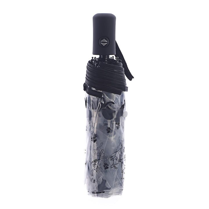 Women's Foldable Umbrella with Transparent Design and Animal Patterns Kalsten