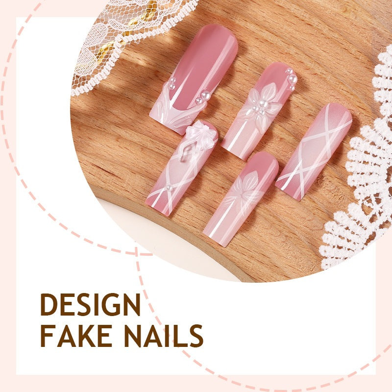 Artificial nail set with elegant decorations Kalsten