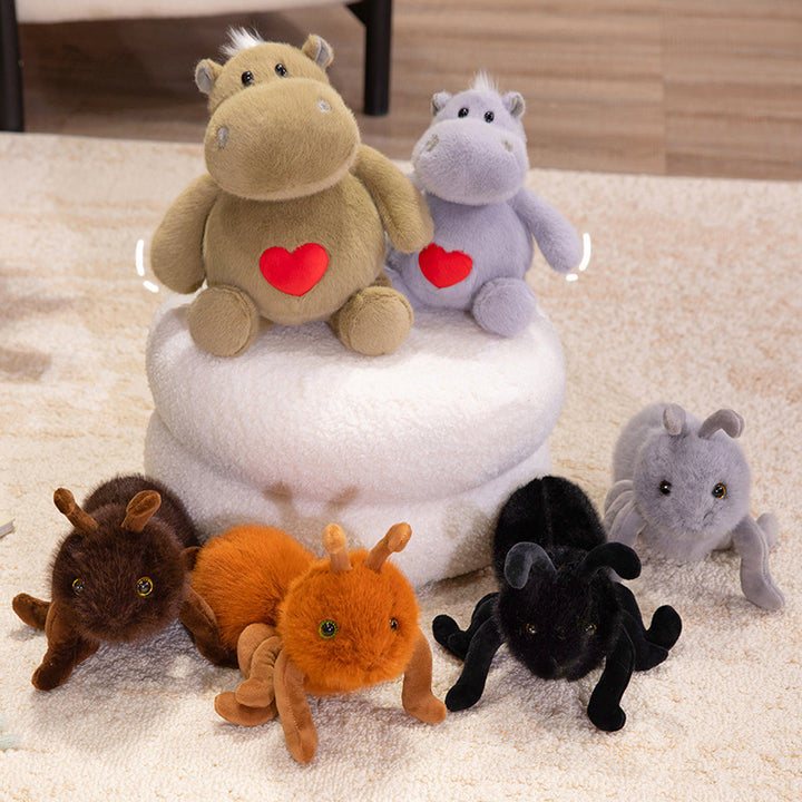 Plush Ant-Inspired Cuddle Toy with Multiple Velvety Legs and Soft Faux-Fur Kalsten
