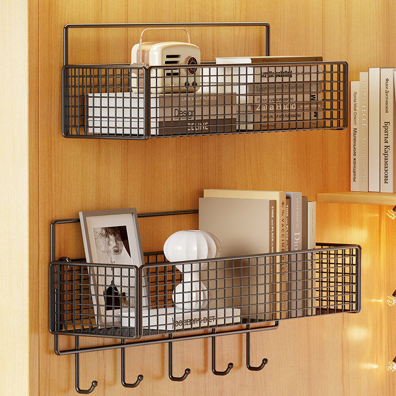 Wall-Mounted Metal Mesh Storage Basket