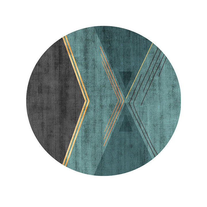 Geometric Patterned Round Area Rug Kalsten