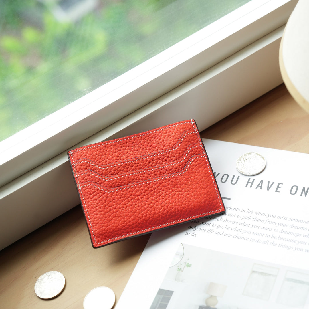 Textured Leather Card Holder