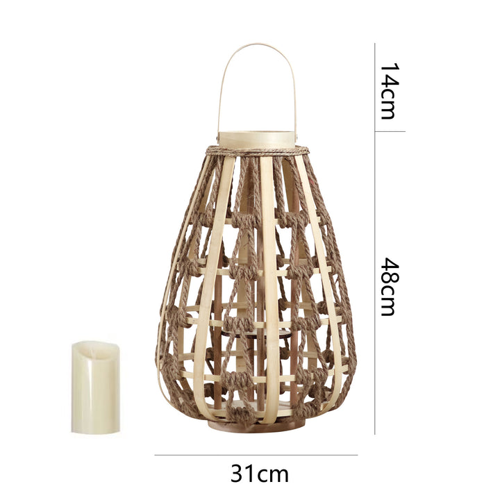 Decorative lantern made of rattan Kalsten