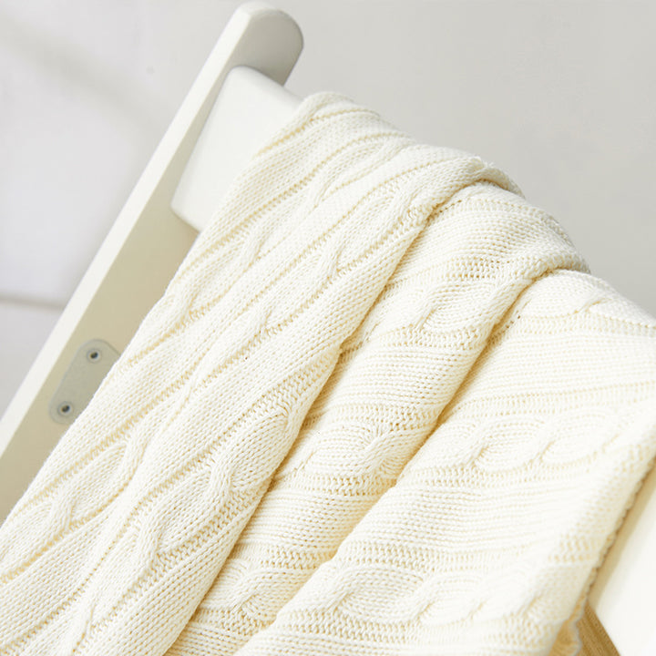 Cable Knit Throw Blanket