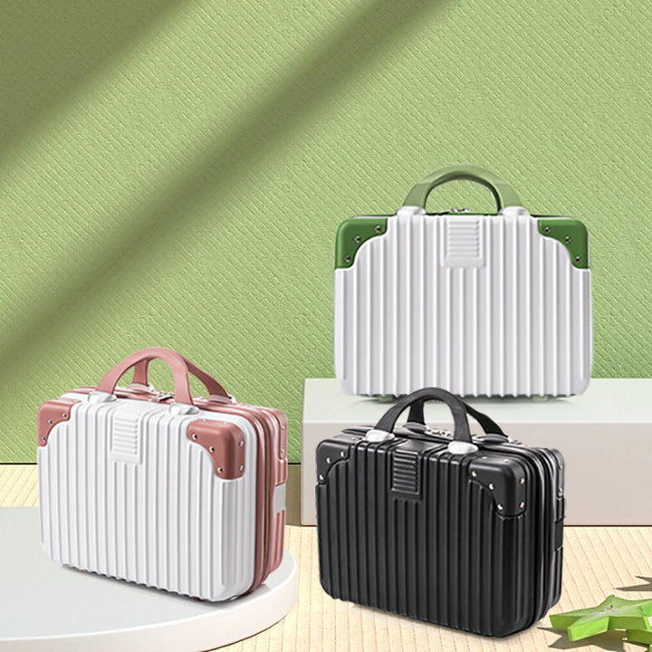 hard-shell cosmetic travel case with double top handles and reinforced corner protectors Kalsten