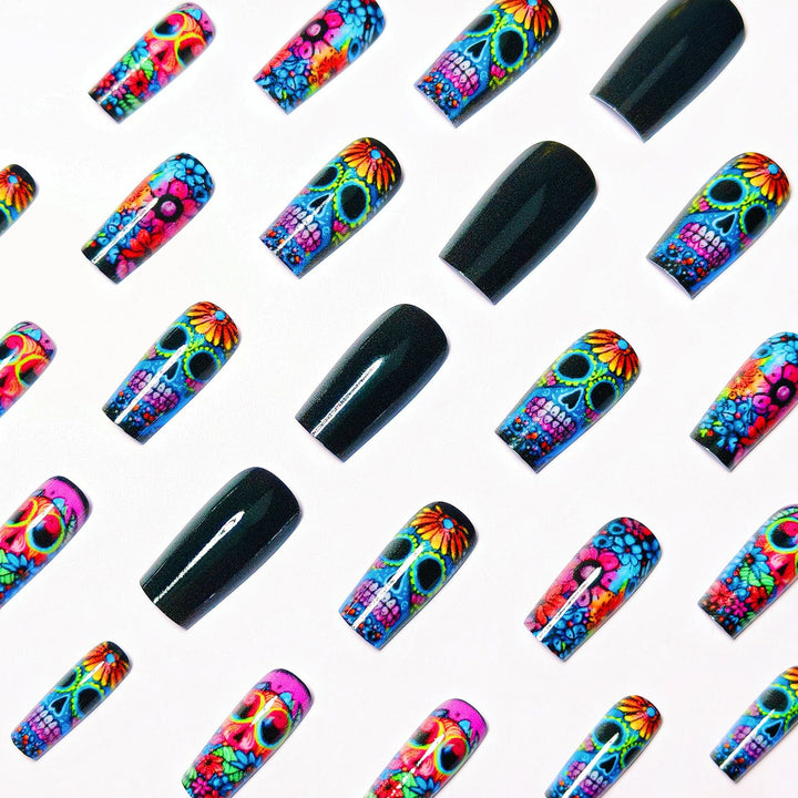 Decorative Skull Design Nail Art Kalsten