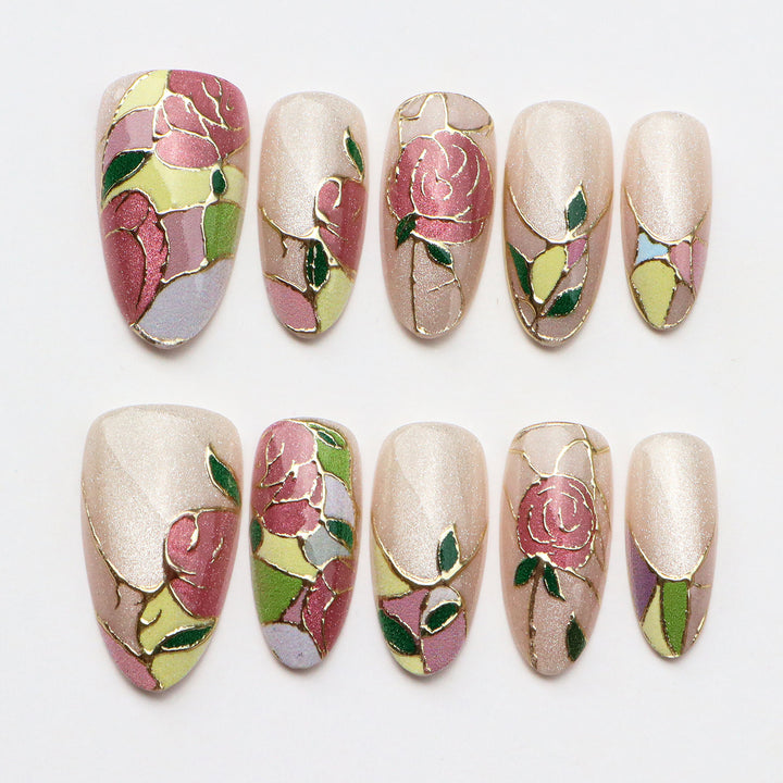 Floral Art Press-On Nails