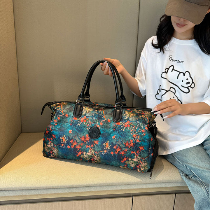 Stylish Floral Print Weekend Duffel Bag Kalsten