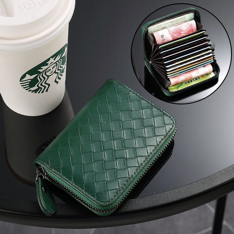 Compact Woven Zippered Card Holder Kalsten