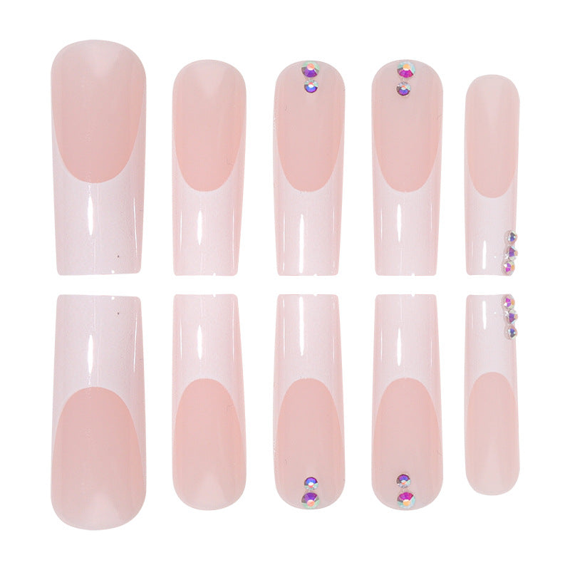 Long Stiletto Press-On Nails with Decorative Gems Kalsten